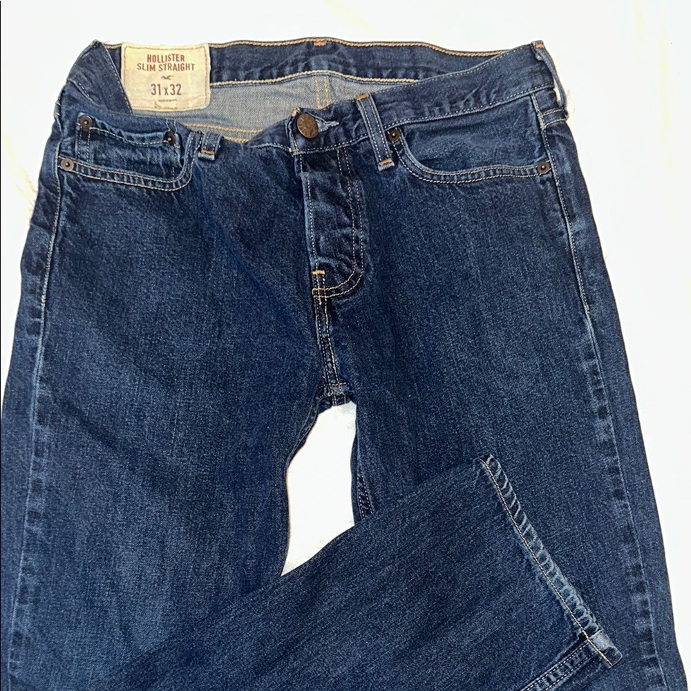 Hollister Slim Straight Blue Jeans Classic Denim